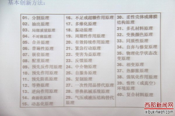 TRIZ理论关于创新40条基本方法