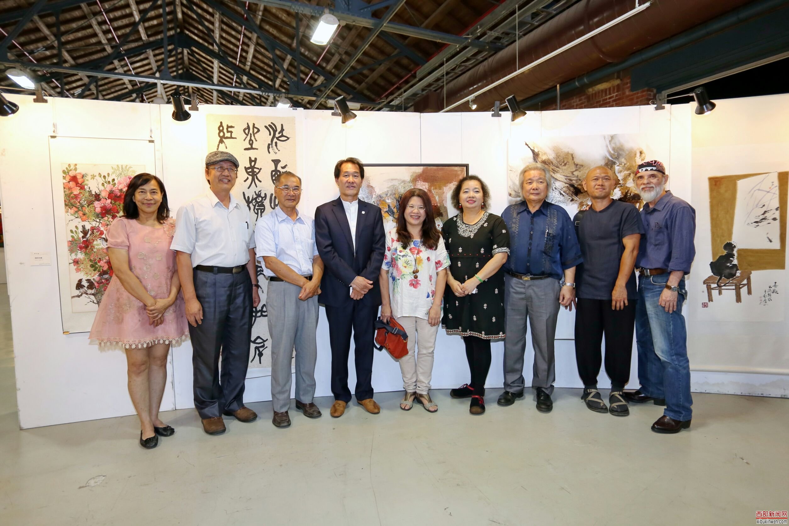圖文:陝西龍城書院台灣藝術交流大展找到大師圓滿成功。(特派員孫崇文攝影)